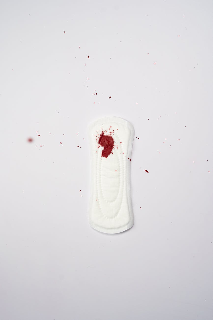sanitary pad on white background